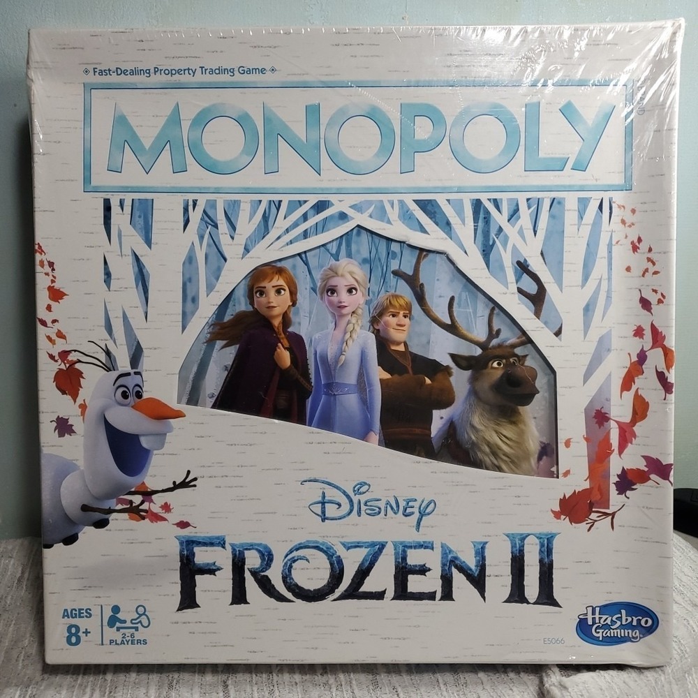 Hasbro Disney Frozen 2 Monopoly Board Game Kids Blue White New Sealed E5066